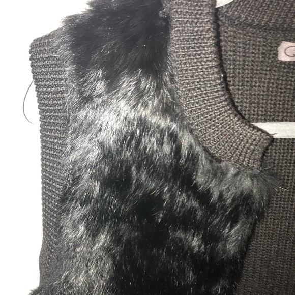 Real Rabbit Fur vest- black knitted S - Picture 5 of 8